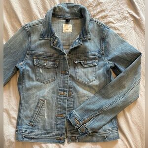 J. Crew Stretchy Distressed Denim Jacket